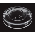 Etched heavy glass ashtray - 7 1/4" dia.