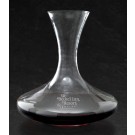 Etched lead-free glass decanter holds 68 oz. - 9 3/4" ht.