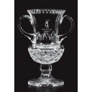 Etched lead crystal trophy cup - 9" ht.