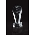 Etched optic crystal award - 7 1/4"