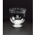 Etched crystal bowl with wraparound type - 6 3/4" d. x 7" h.