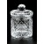 Etched full lead cut crystal biscuit jar - 6 1/2" ht.