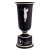 Black & bone ceramic trophy with vintage male golfer - 10" ht.