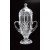 Etched lead cut crystal trophy cup & lid - 15"