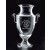 Etched crystal trophy vase - 12" ht.
