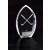 Optic crystal trophy point award with etched cross golf clubs - 5"