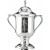 Fine pewter trophy cup & lid - 10 3/8" ht.