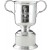 Fine pewter trophy cup on pewter base - 10 3/4" ht.