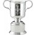 Fine pewter trophy cup on pewter base - 12" ht.