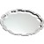 Silverplated chippendale tray - 12" dia.
