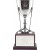 Nickel plated golf club trophy on walnut base - 10 1/4"