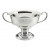 Pewter trophy bowl with handles - 5 1/4" ht. x 6 3/4" w.