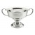 Pewter trophy bowl with handles - 7" ht. x 12" w.