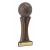 Antique bronze finished pedestal sculpture with golf ball - 12” ht.