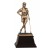 Copper-tone resin female golfer standing - 13" ht.