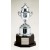 Fine pewter trophy cup & lid on pewter base - 16 1/2" ht.