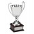 Silverplated trophy cup on rosewood base - 12 3/4” ht
