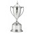 Pewter trophy cup with cover on pewter base - 21 3/4” ht.