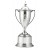 Pewter trophy cup with cover on pewter base - 18 1/4” ht.