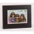 Black wood picture frame with silver inner border - holds 8" x 10" photo