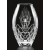 Etched crystal barrel vase - 7" ht.