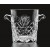 Etched full lead cut crystal ice bucket - 5 1/2" ht.