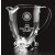 Etched glass footed pitcher - 36 oz. - 6 1/2" ht.