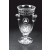 Etched hand cut lead crystal trophy cup with type around the top - 10" ht.