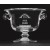 Etched non lead crystal trophy bowl with handles - 9" dia.
