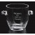 Etched lead-free crystal ice bucket - 7" ht.