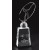 Etched optic crystal award with metal figure of golfer on crystal ball - 12" ht.