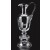 Etched non-lead crystal claret jug - 12" ht.