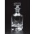 Etched 34 ounce handblown non-lead crystal decanter with sculptured bottom - 9 3/4" ht.  