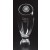 Etched hand blown glass trophy vase with golf ball design on base - 12" ht. 