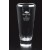Etched non-lead crystal contemporary flared vase - 12" ht.
