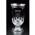 Etched hand blown glass trophy cup with golf ball & etched golf motif - 11 1/2" ht.