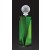Etched green optic crystal tower with golf ball - 8 1/2” ht.