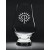 Boxed set of 2 etched glencairn glasses - 6 oz. - 4” ht.