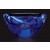 Etched Kosta Boda blue glass bowl - 6 1/4" dia.