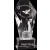 Etched optic crystal award with golf ball - 7"