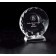 Etched optic crystal plate with glass stand-6 3/4" dia. - Multiple Sizes Available