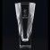Etched lead crystal vase
